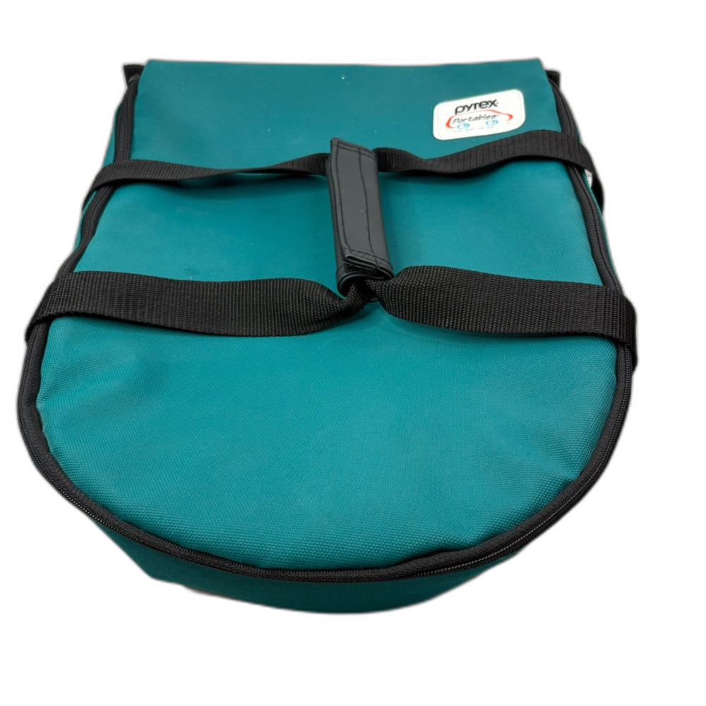 Pyrex Portables Insulated Travel Bag Carrier Casserole Tote Teal Green Bag Only